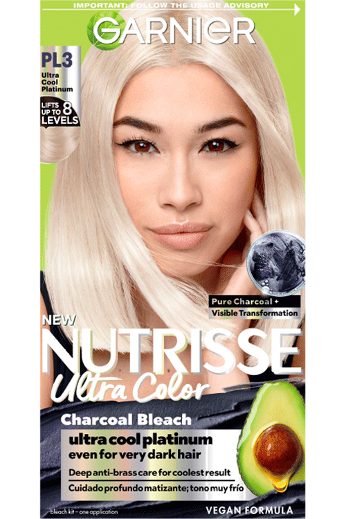 Front of Pack Nutrisse Ultra Color PL3 - Charcoal Bleach Ultra Cool Platinum